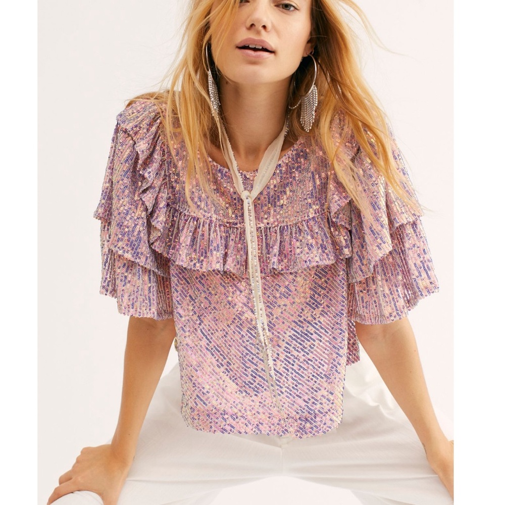 Free People Sequin Top
